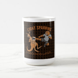 Rolig Capybara vs Kangaroo Lätt Sparring MMA Meme Kaffemugg