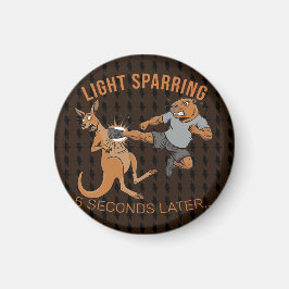 Rolig Capybara vs Kangaroo Lätt Sparring MMA Meme Magnet