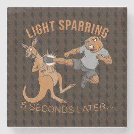 Rolig Capybara vs Kangaroo Lätt Sparring MMA Meme Stenunderlägg