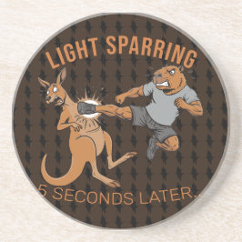 Rolig Capybara vs Kangaroo Lätt Sparring MMA Meme Underlägg