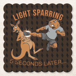 Rolig Capybara vs Kangaroo Lätt Sparring MMA Meme Underlägg Papper