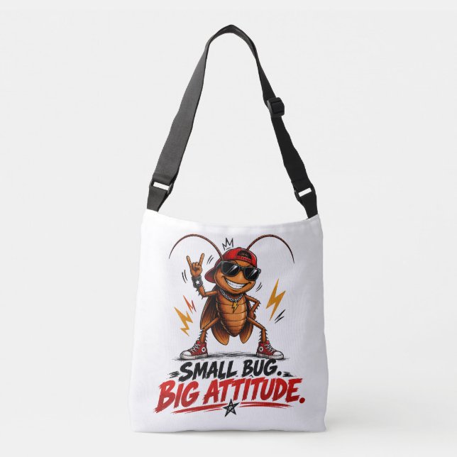 Rolig Cartoon Kackerlacka Crossbody Väska | Cool  (Framsida)