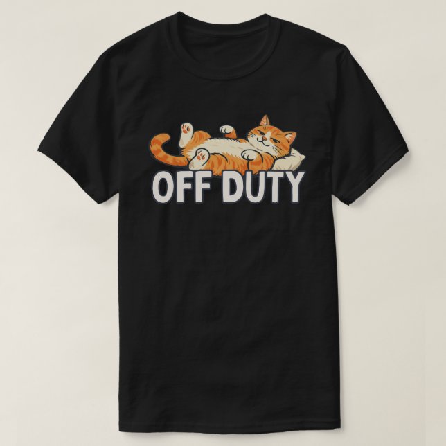 Rolig Cat Design för Fritid T Shirt (Design framsida)