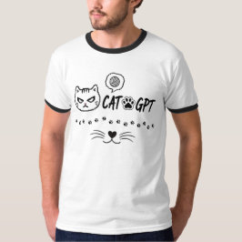 Rolig CAT GPT AI Pixel Katt / Rolig Katt Tech Cita T Shirt