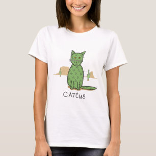 Rolig Catcus kaktusteckning T Shirt