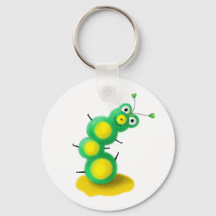 Rolig caterpillar nyckelring