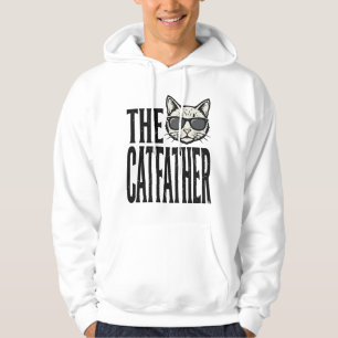 Rolig Catfather Vintage Katt Citat Grafisk Tröja_1 Hoodie