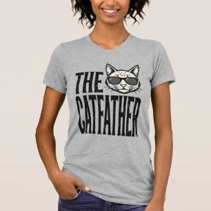 Rolig Catfather Vintage Katt Citat Grafisk Tröja_1 T Shirt