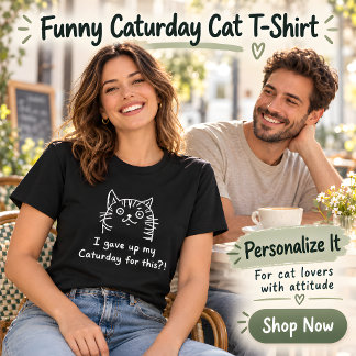 Rolig Caturday Kattälskare T-Shirt