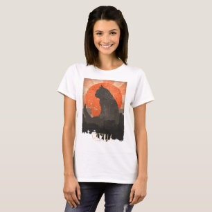 Rolig Catzilla Tshirt och Hoddie Tee Shirt