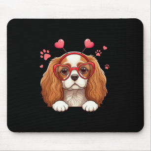 Rolig Cavalier King Charles Spaniel Hjärt Huvud V Musmatta