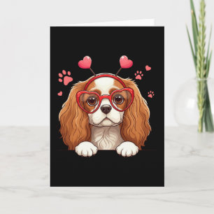 Rolig Cavalier King Charles Spaniel Hjärthuvud V Kort