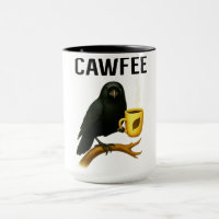 Rolig Cawfee-mugg för fågelälskare | Nyhet Kråka T