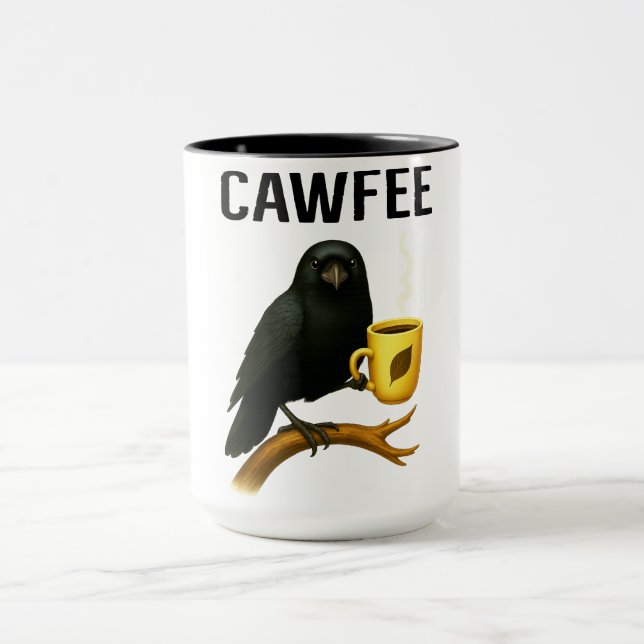 Rolig Cawfee-mugg för fågelälskare | Nyhetsskrin f Mugg (Center)