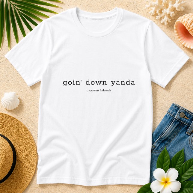 Rolig Caymanisk Dialekt Hund Äter Din Middag T Shirt (Pineapple Paperie_Spoken Like a True Caymanian_Zazzle T-shirt Front_dog eat ya suppa)