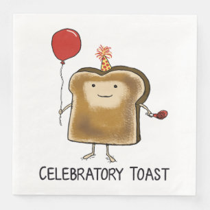 Rolig Celebratory rostat bröd Pappersservett