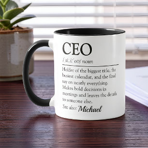 Rolig CEO-ordbokdefinition Mugg