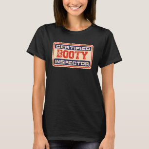 Rolig certifierad byxinspektor vintage vuxen humor t shirt