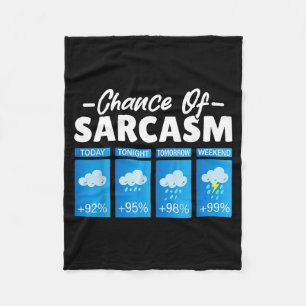 Rolig chans till Sarcasm Humor Roliga män Sarksati Fleecefilt