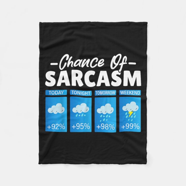 Rolig chans till Sarcasm Humor Roliga män Sarksati Fleecefilt (Framsidan)