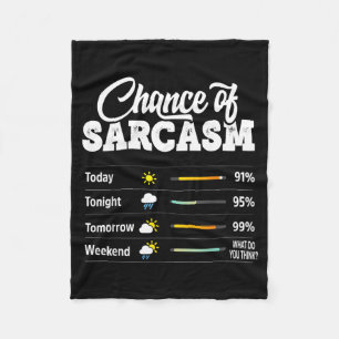 Rolig chans till Sarcasm Humor Roligt Sarcastic Mä Fleecefilt
