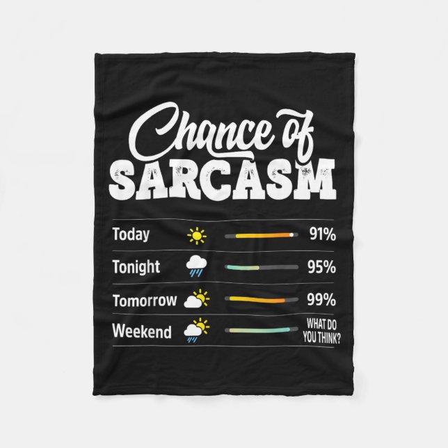 Rolig chans till Sarcasm Humor Roligt Sarcastic Mä Fleecefilt (Framsidan)