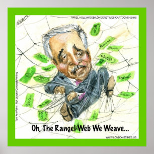Rolig Charlie Rangel-affisch "Rangel Web We Weave" Poster