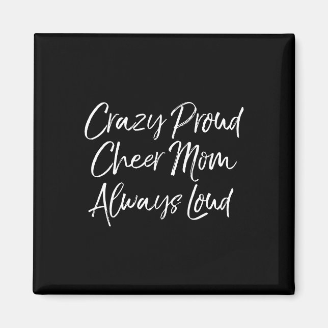 Rolig Cheer Comp Mammas Galet Stolt Cheer Mamma Al Magnet (Framsidan)