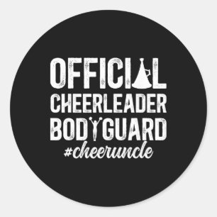 Rolig Cheer Farbror Till En Cheerleader Farbror Ch Runt Klistermärke