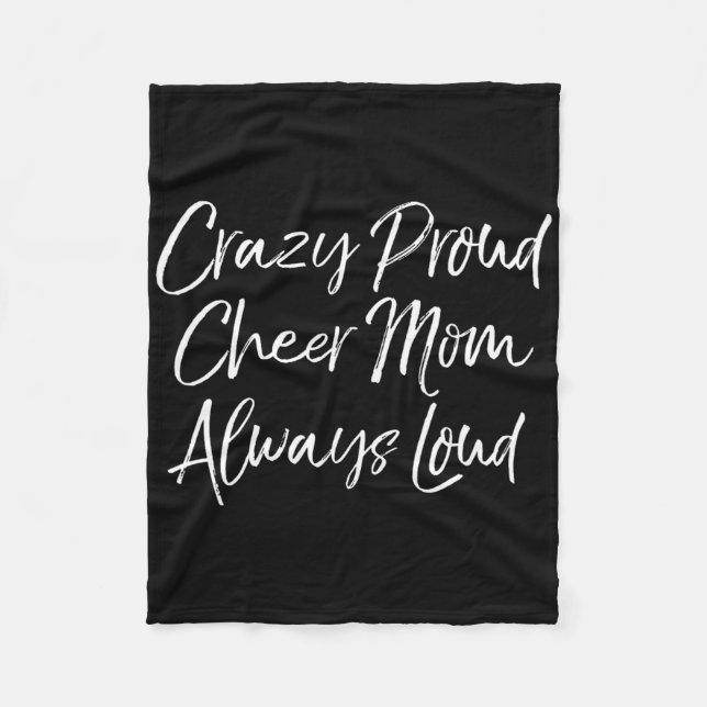 Rolig Cheer Komp Mammas Galet Stolta Cheer Mamma Fleecefilt (Framsidan)