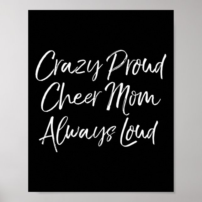Rolig Cheer Komp Mammas Galet Stolta Cheer Mamma Poster (Framsidan)