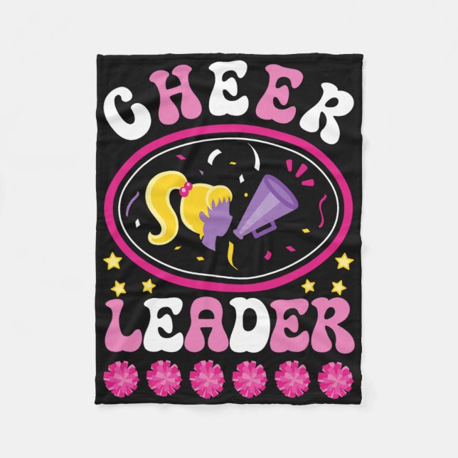 Rolig Cheerleader Cheer övning Cheerleading Lag Ch Fleecefilt (Framsidan)