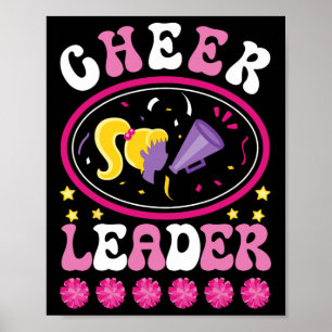 Rolig Cheerleader Cheer Övning Cheerleading Lag Ch Poster