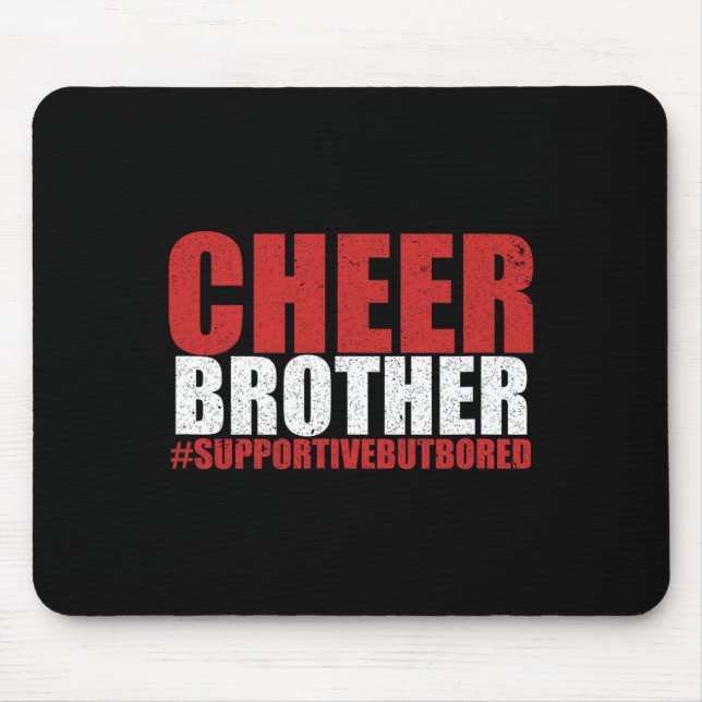 Rolig Cheerleading Bro Cheer Bror Stödjande Bu Musmatta (Framsidan)