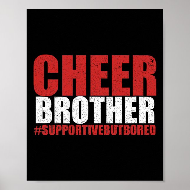 Rolig Cheerleading Bro Cheer Bror Stödjande Bu Poster (Framsidan)