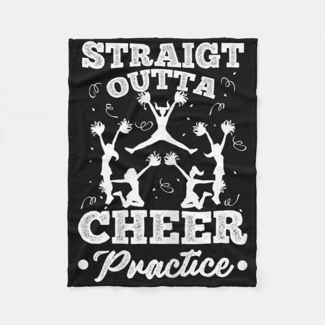 Rolig Cheerleading-grafik för Cheer-flicka Kvinnor Fleecefilt (Framsidan)