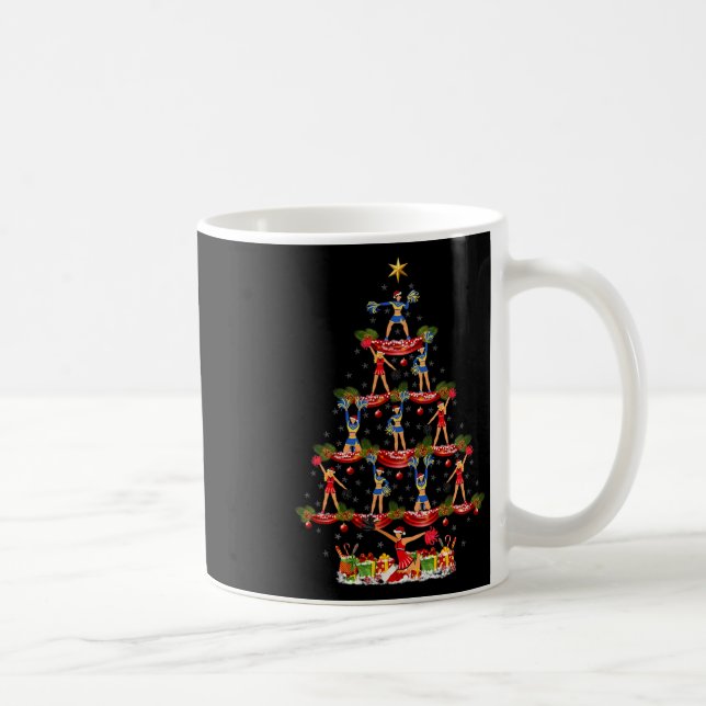 Rolig Cheerleading Julbelysning Cheerleading Julgr Kaffemugg (Höger)