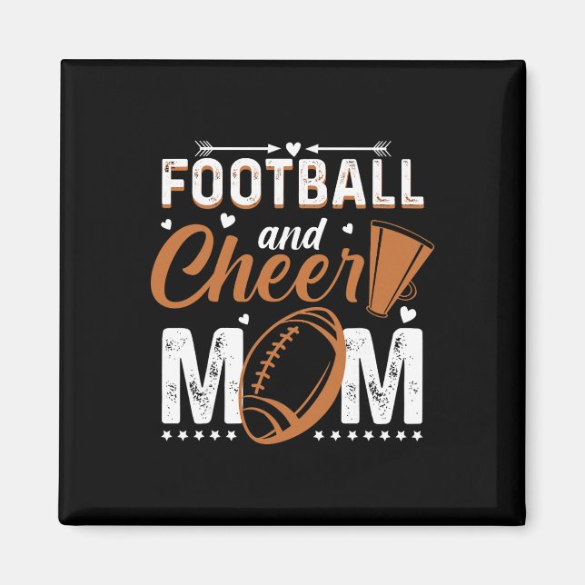 Rolig Cheerleading Mamma Footll Och Cheer Mamma _2 Magnet (Framsidan)