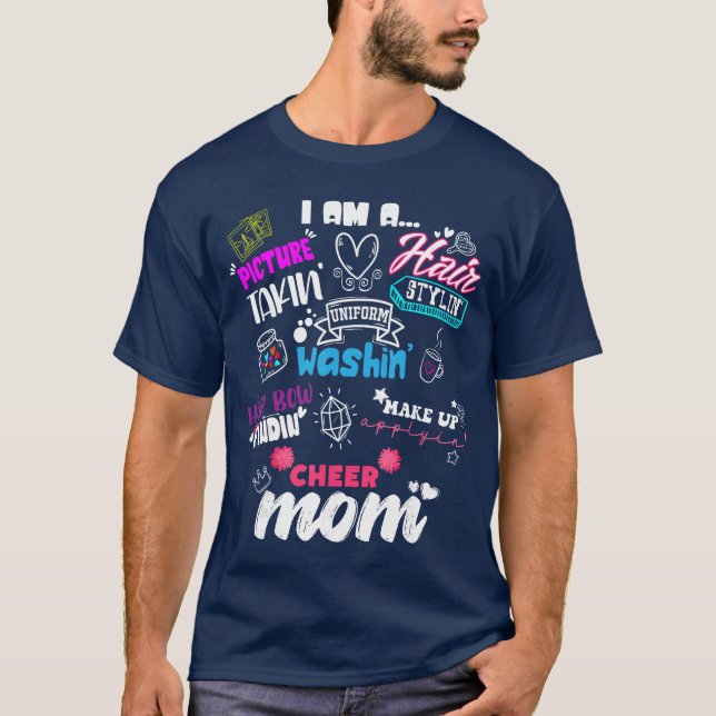 Rolig Cheerleading Mamma för Cheer Moms Cheer Squa T Shirt (Framsida)