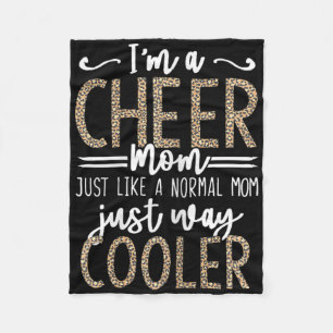 Rolig Cheerleading Mamma Leopard Cheetah Tryck C Fleecefilt