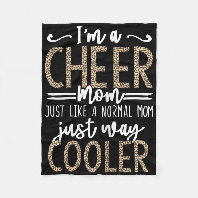 Rolig Cheerleading Mamma Leopard Cheetah Tryck C Fleecefilt (Framsidan)