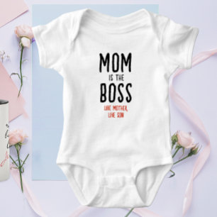 Rolig chef mamma pappa säger modern svart och röd t shirt