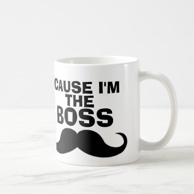 Rolig CHEFkaffe koppar, mustasch Kaffemugg (Höger)