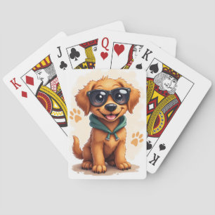 Rolig Chesapeake Bay Retriever Kawaii Hund Casinokort