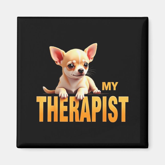 Rolig Chi Chichi Valp Min Therast Chihuahua Hund  Magnet (Framsidan)