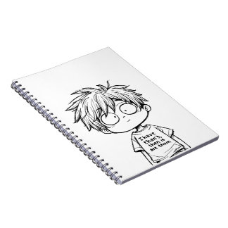 Rolig Chibi Anime Pojke Spiral Foto Anteckningsbok
