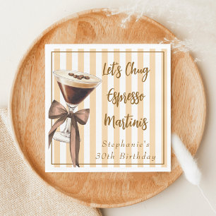 Rolig Chic Låt oss Dricka Espresso Martinis Födels Pappersservett