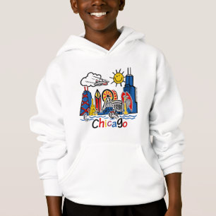 Rolig Chicago-siluett för barn T Shirt