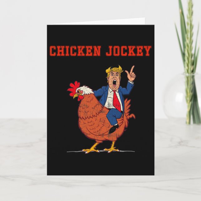 Rolig Chicken Jockey Trump-meme  Kort (Framsida)