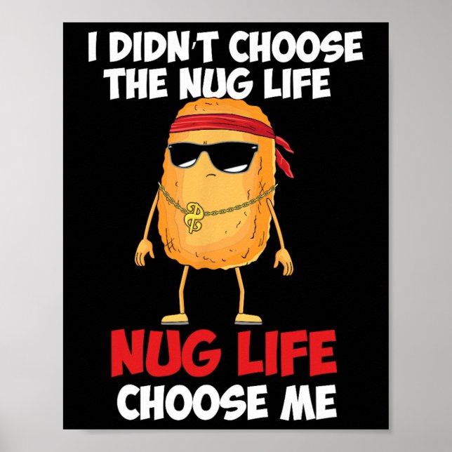 Rolig Chicken Nugget nug Liv'  Poster (Framsidan)